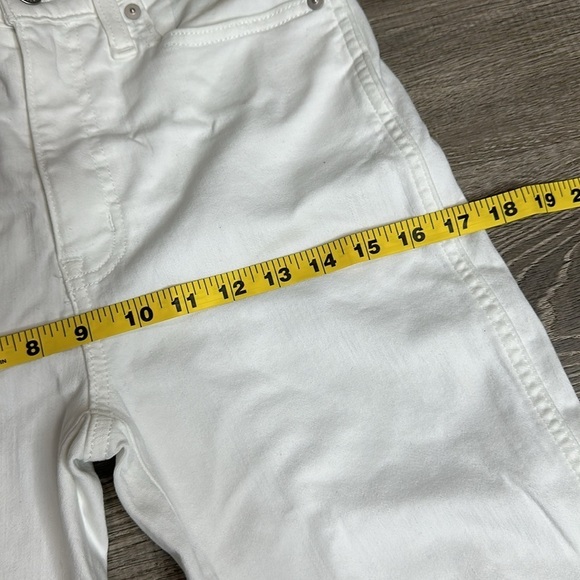 NWT Madewell Stovepipe Jeans in Pure White Straight Leg Women’s Size 25 - Picture 10 of 14